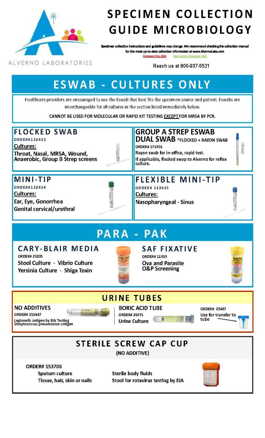 Instructions and Information Alverno Laboratories Illinois and Indiana